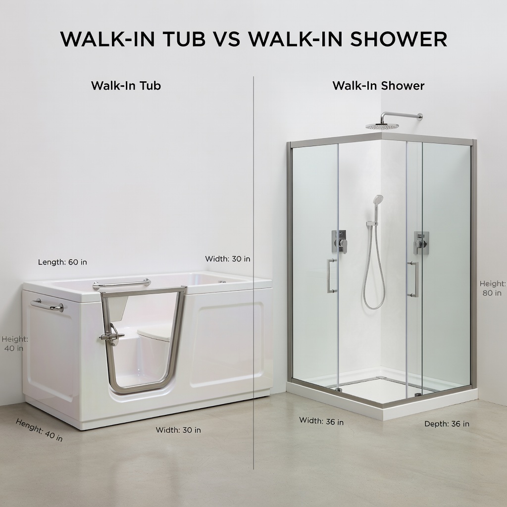 Walk-In Tub vs Walk-In Shower