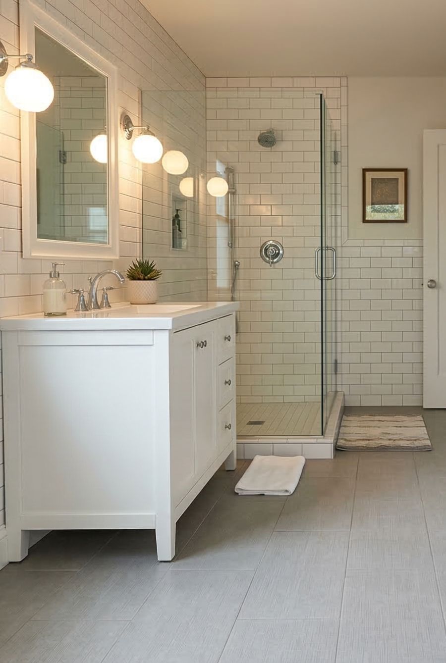 Luxury master bathroom remodel Davidson NC