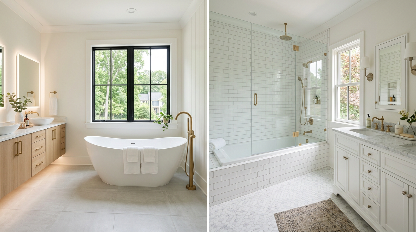Free-Standing vs Alcove Tubs