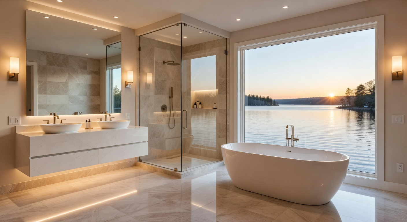Master bathroom remodeling Huntersville NC by Carolina Creek Tub and Shower