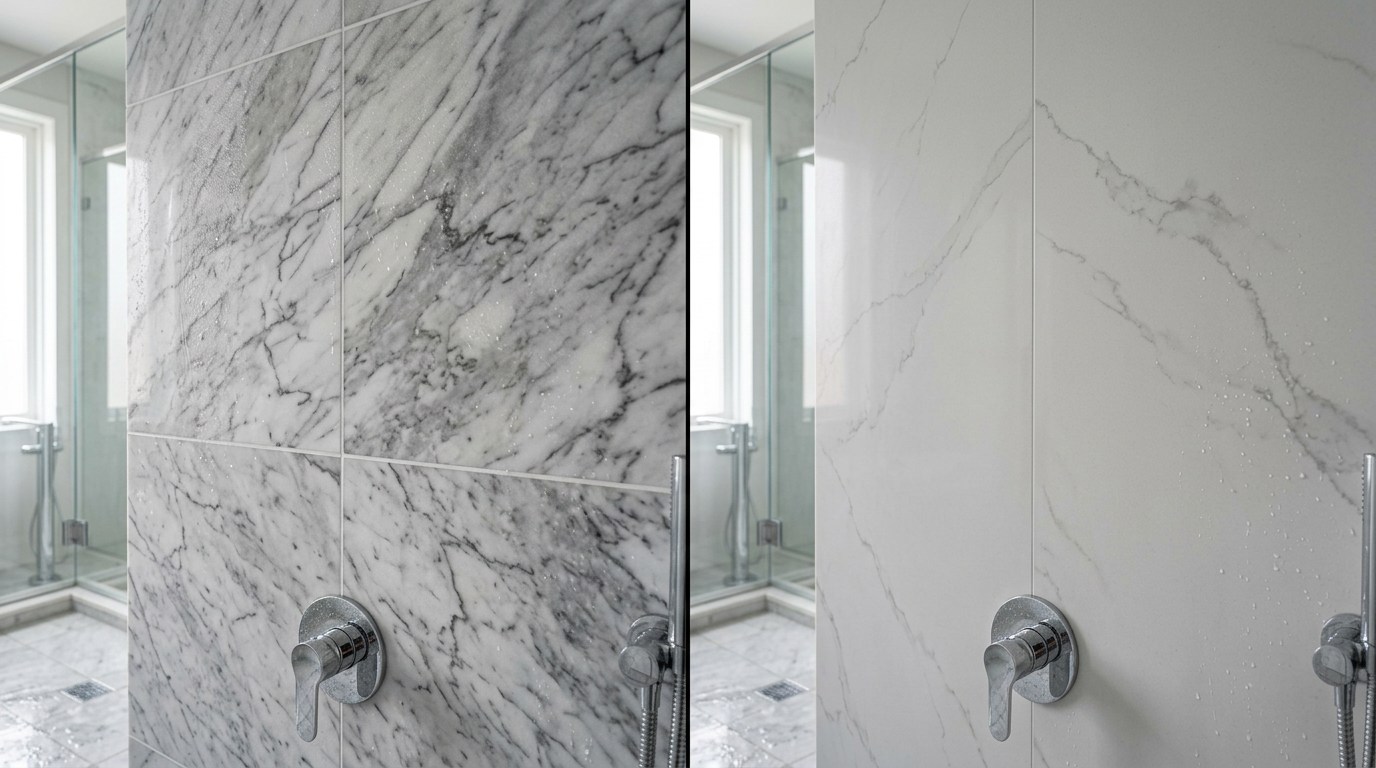 Natural Stone vs Composite Showers
