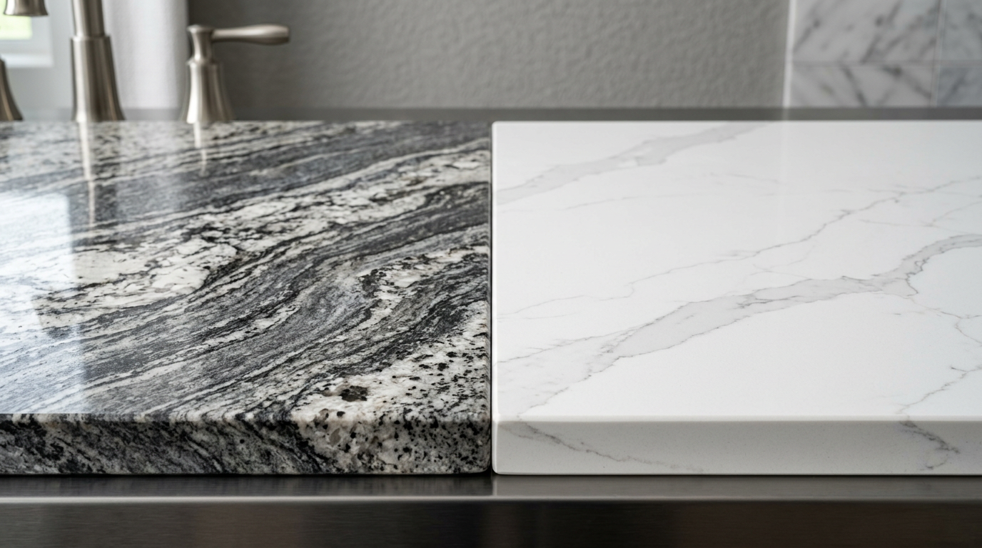 Granite vs Quartz Vanities