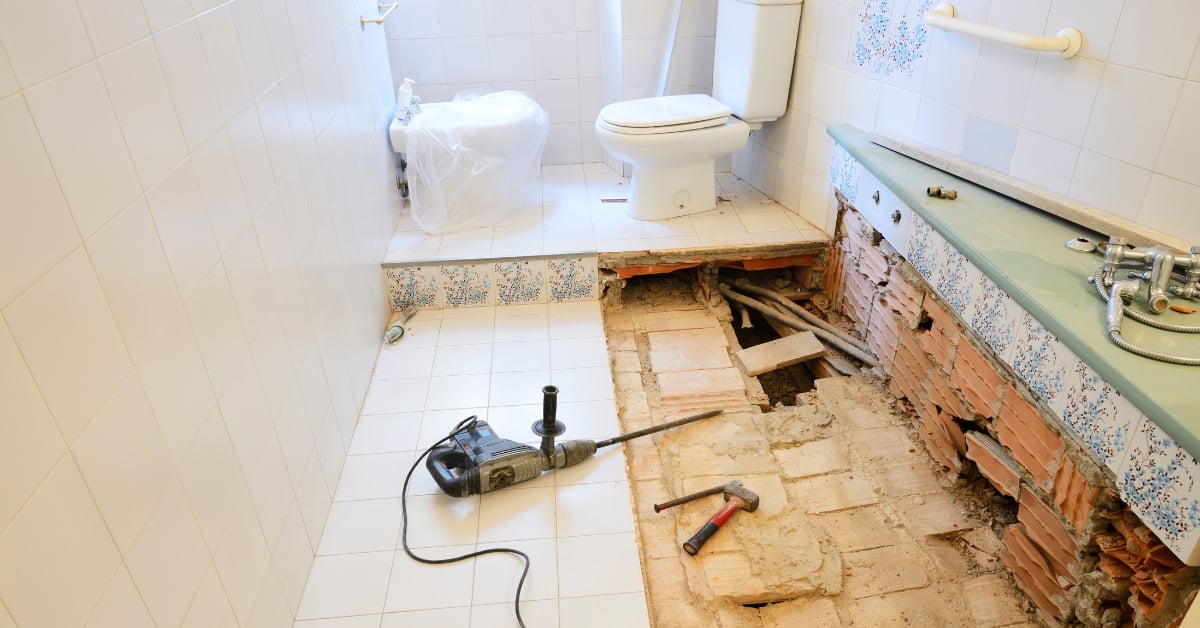 Stone shower conversion installed in Huntersville NC home